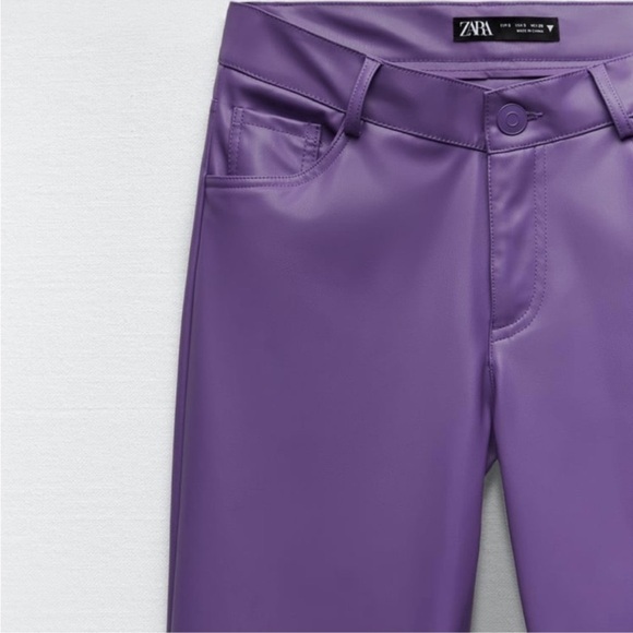 🔥ZARA FAUX LEATHER PANTS - Picture 9 of 10